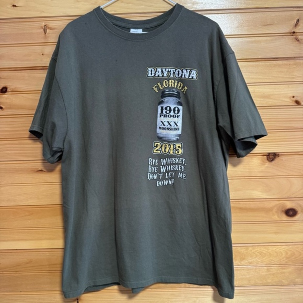 NASCAR 2015 Moonshine Daytona Florida Graphic T-Shirt Green XL